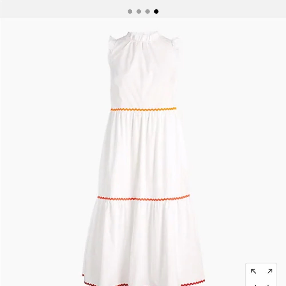Jcrew factory Tiered midi dress with rickrack trim